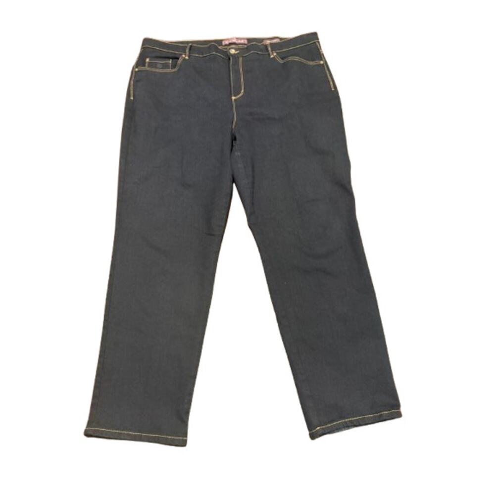 Gloria Vanderbilt Women's Amanda Classic Tapered Denim Jeans Blue Size 20W